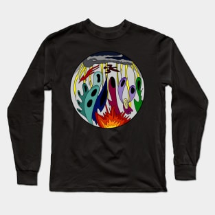 fire night monster Long Sleeve T-Shirt